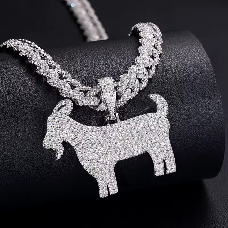 "G.O.A.T." Moissanite Pendant