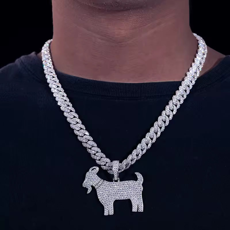"G.O.A.T." Moissanite Pendant