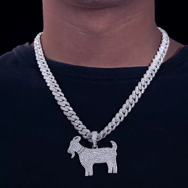 "G.O.A.T." Moissanite Pendant