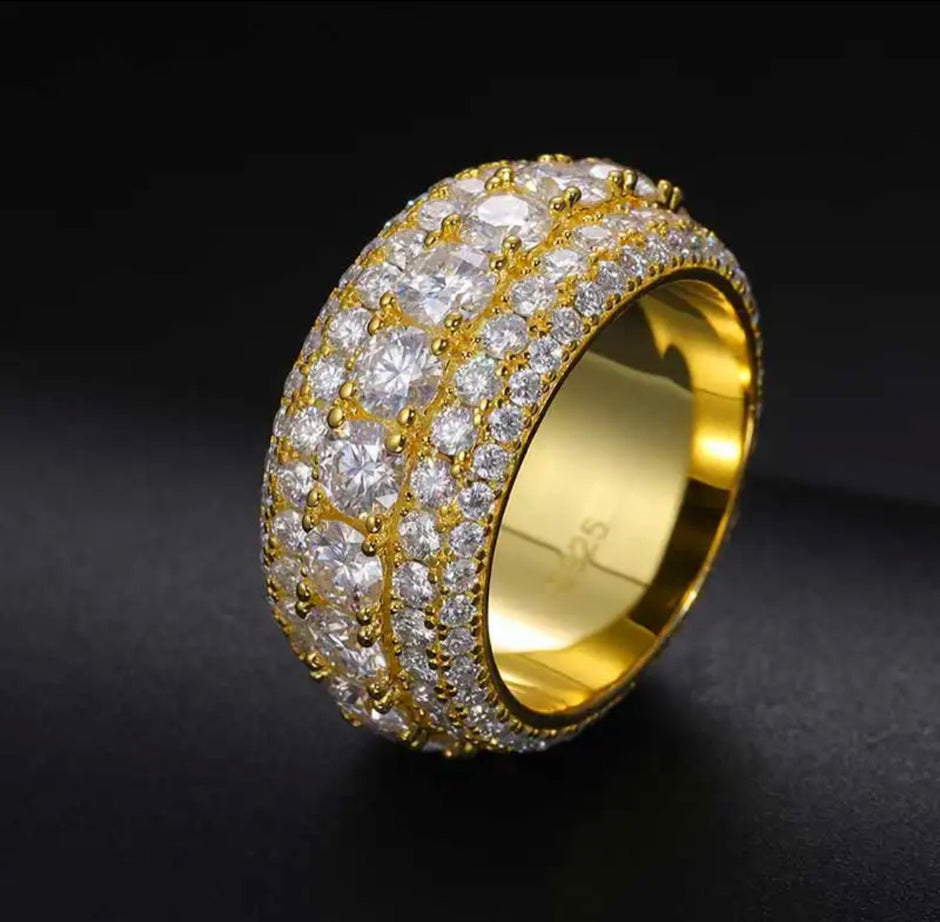 Iced Out Layered Moissanite Ring