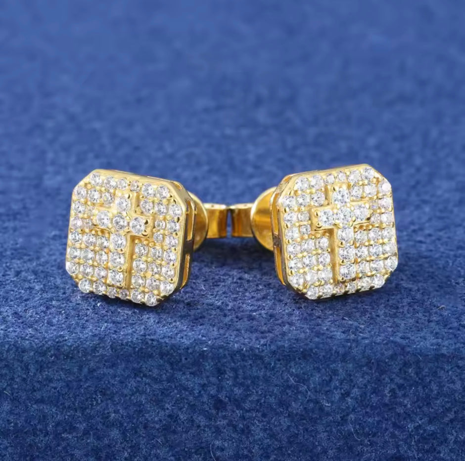 Square Cross Earrings