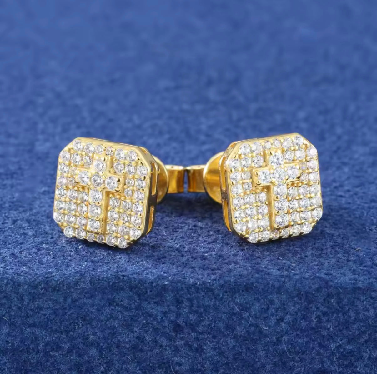 Square Cross Earrings