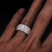 Iced Out Layered Moissanite Ring