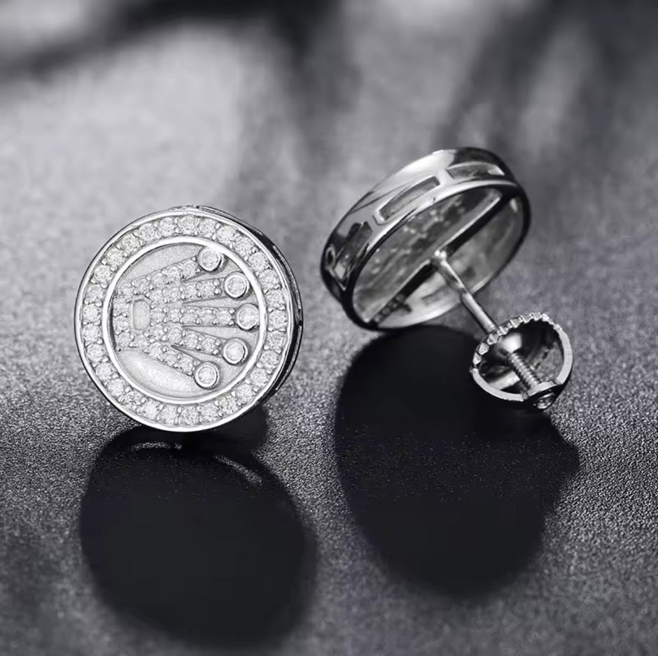 “Crown” Moissanite Earrings