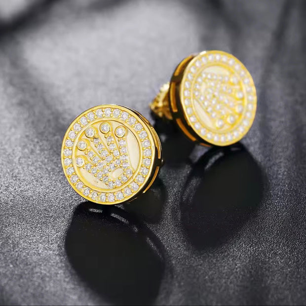 “Crown” Moissanite Earrings