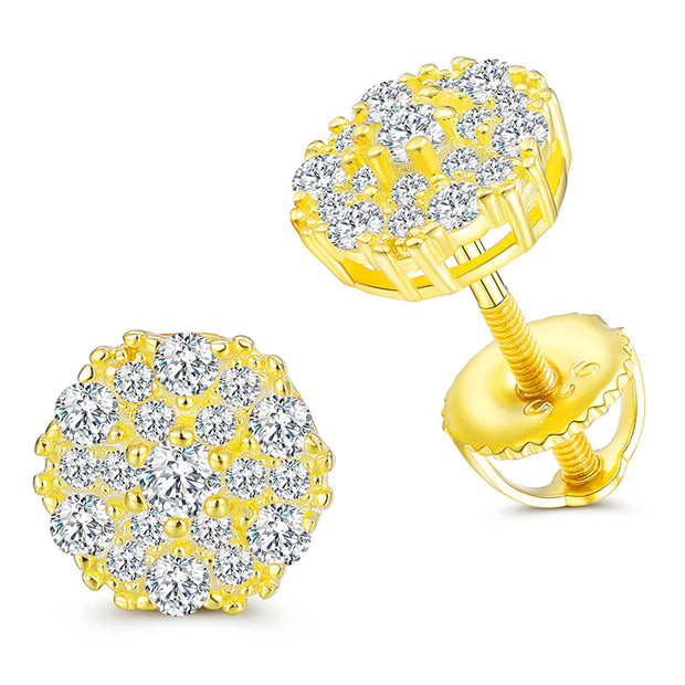 Mosaic Moissanite Studs