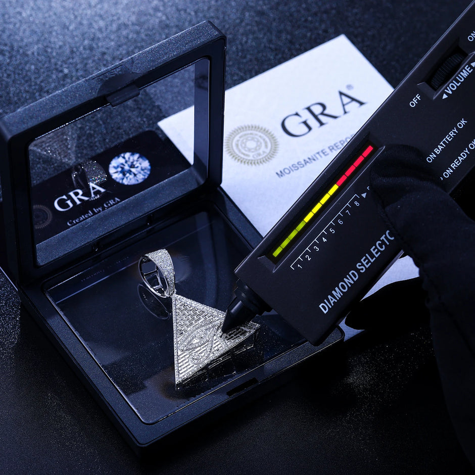 Eye Of Horus Pyramid Moissanite Pendant