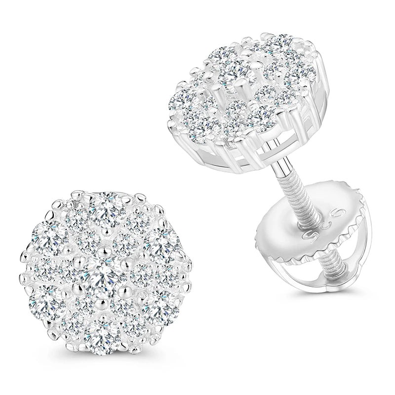 Mosaic Moissanite Studs