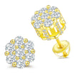 Iced Out 7 Flower Moissanite Studs
