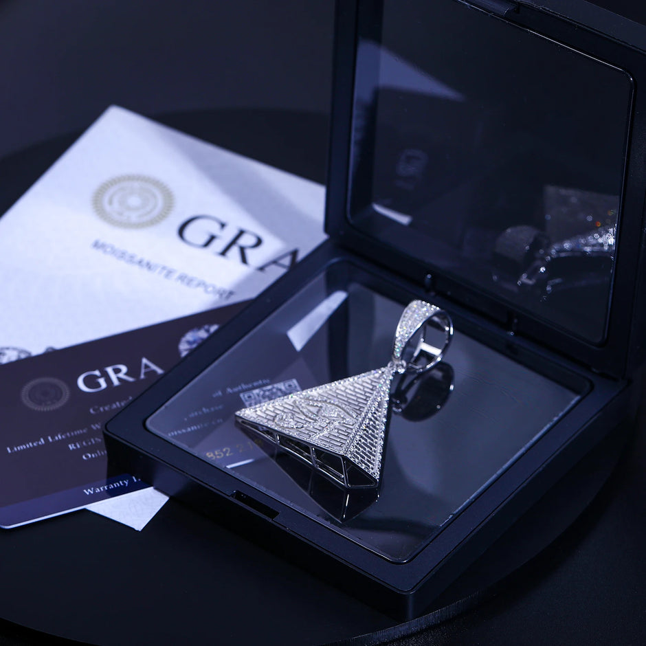 Eye Of Horus Pyramid Moissanite Pendant