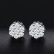 Iced Out 7 Flower Moissanite Studs