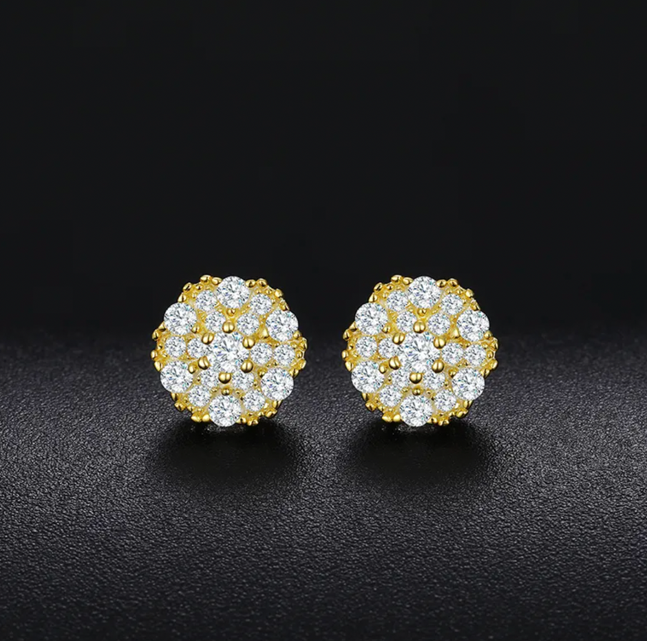 Mosaic Moissanite Studs