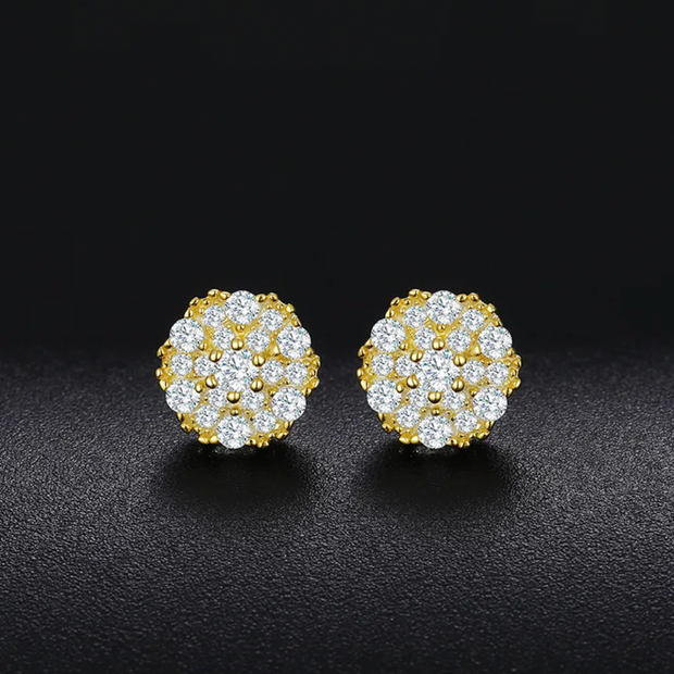 Mosaic Moissanite Studs