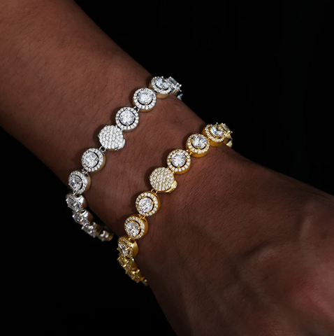 Round Linked Moissanite Bracelet
