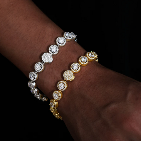 3mm Round Linked Moissanite Bracelet