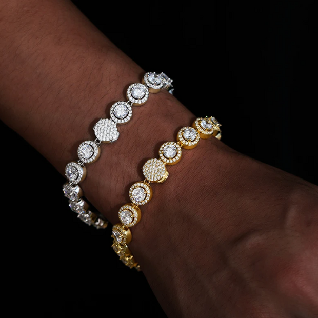 3mm Round Linked Moissanite Bracelet