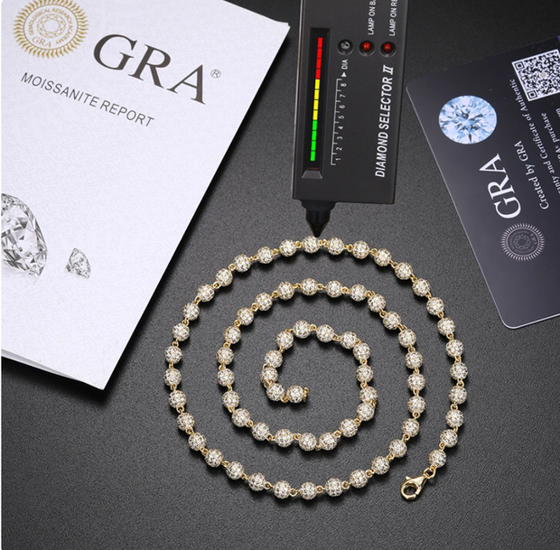 “Buddhist Beads" Moissanite Bracelet