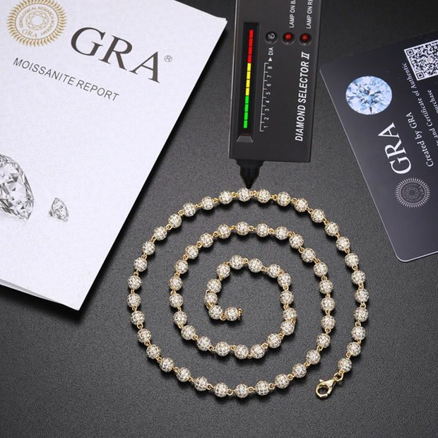 “Buddhist Beads" Moissanite Bracelet