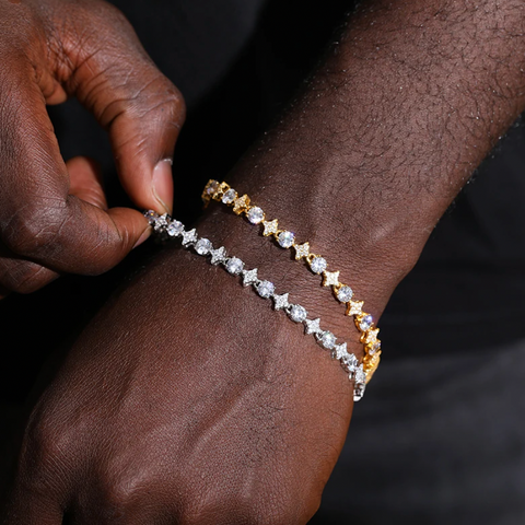 6mm "Mixed Stone" Moissanite Bracelet