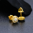 Halo Flower Moissanite Studs
