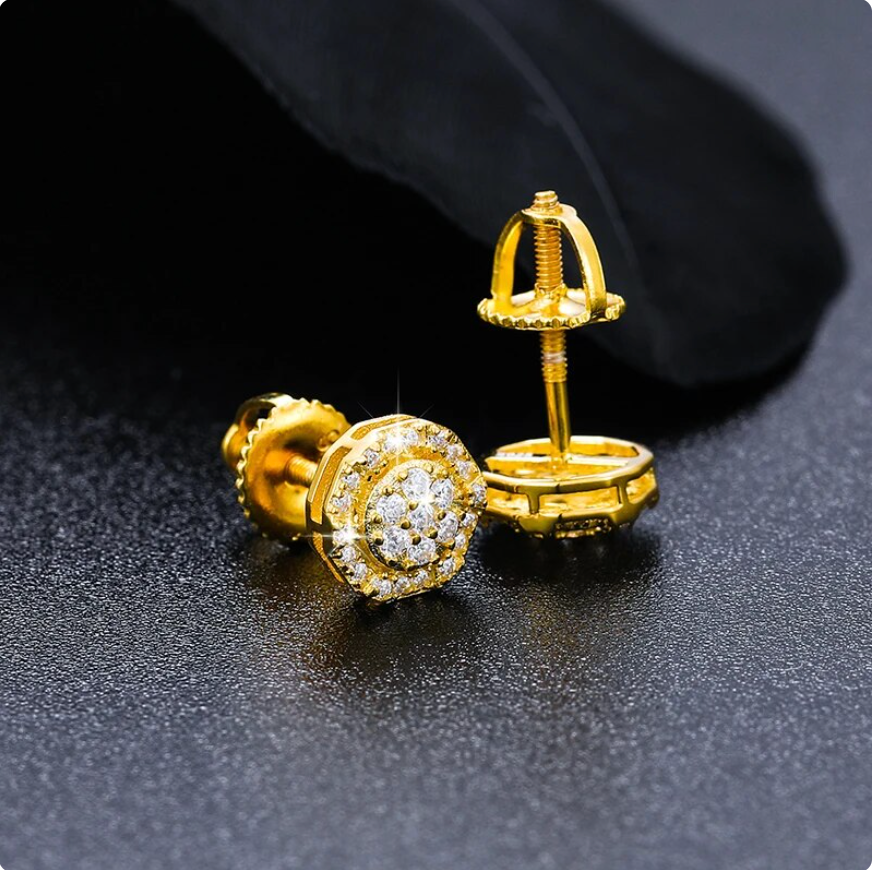 Halo Flower Moissanite Studs
