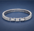 Double Row Moissanite Tennis Bracelet