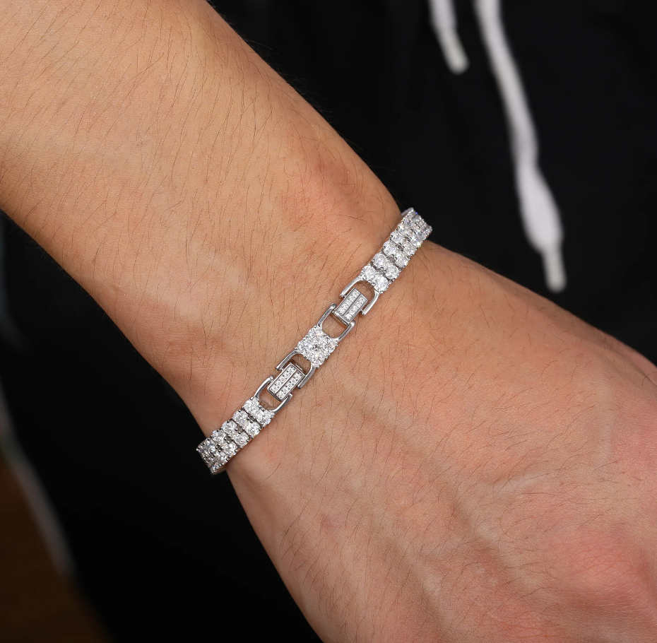 Double Row Moissanite Tennis Bracelet