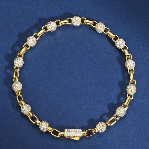 Pearl Link Moissanite Bracelet