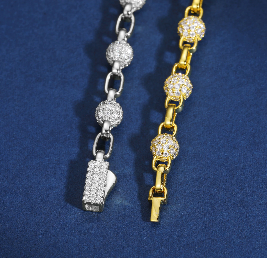 Pearl Link Moissanite Bracelet