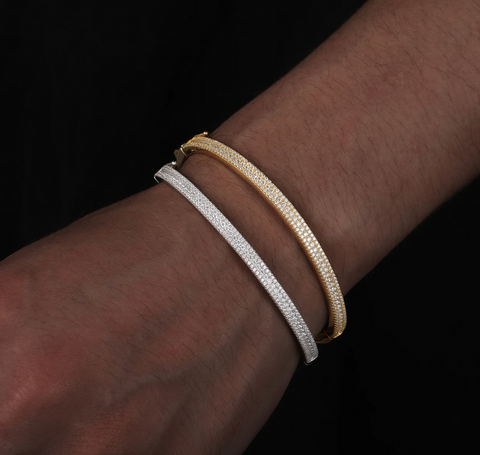 Iced Out Moissanite Band