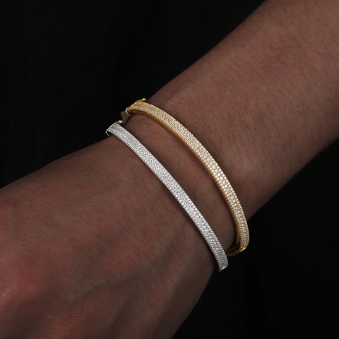 Iced Out Moissanite Band