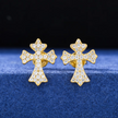 Cross Stud Moissanite Earrings