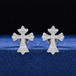 Cross Stud Moissanite Earrings