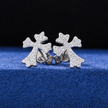 Cross Stud Moissanite Earrings