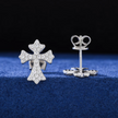 Cross Stud Moissanite Earrings