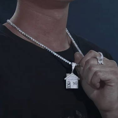 "Trap House" Moissanite Pendant