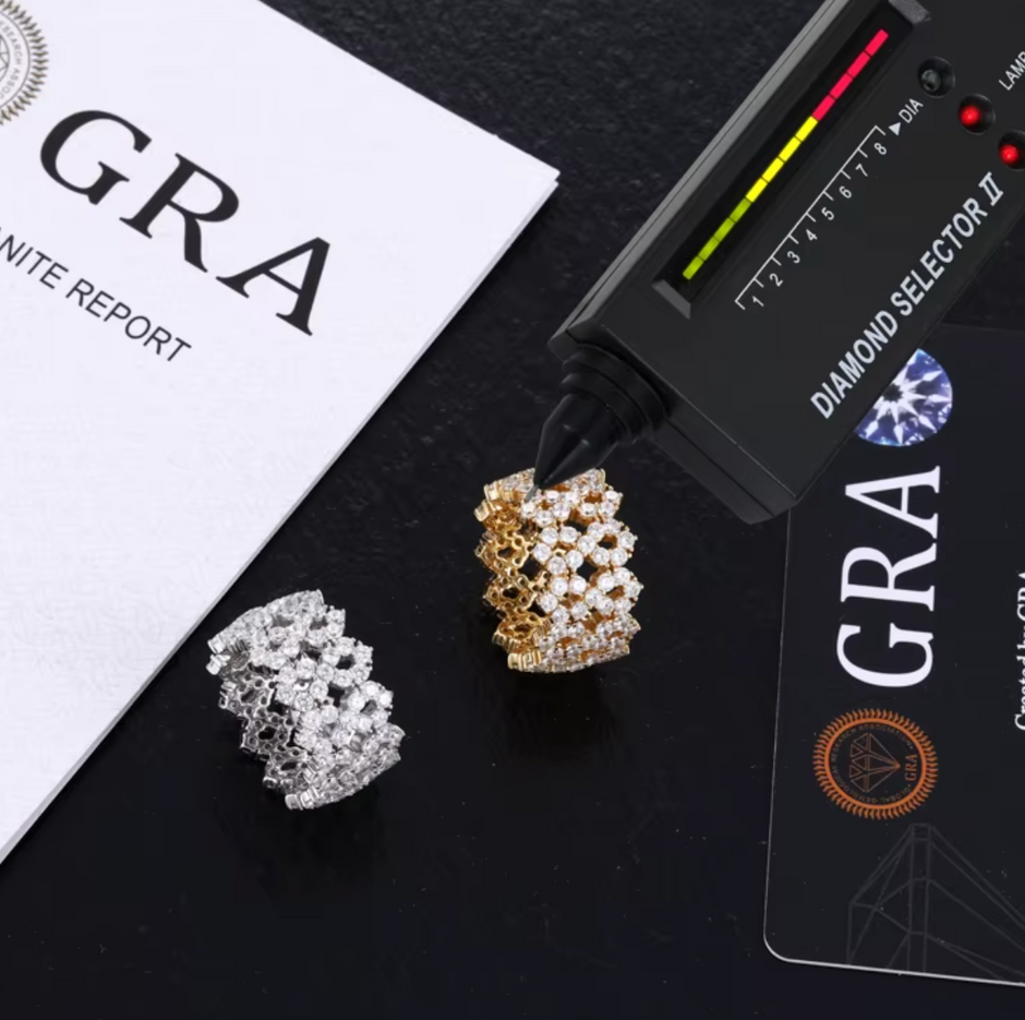 "888" Infinity Moissanite Ring