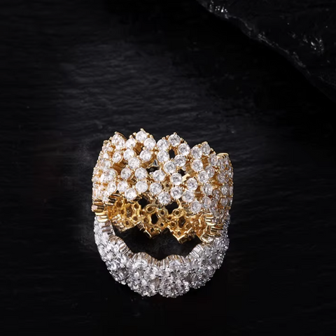 "888" Infinity Moissanite Ring