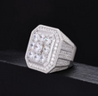 Square Pinky Moissanite Ring