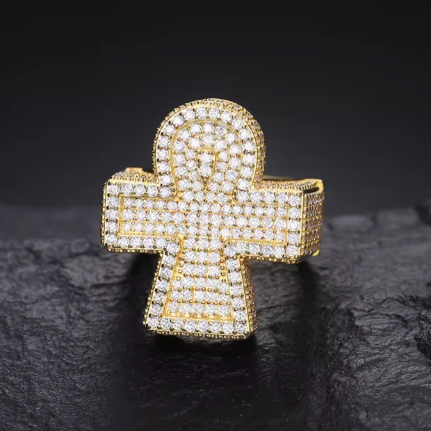 "Ankh" Moissanite Ring