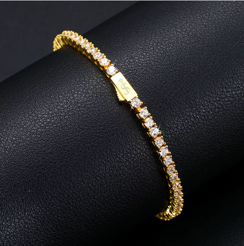 Iced Out "Round Cut" Tennis Moissanite Bracelet