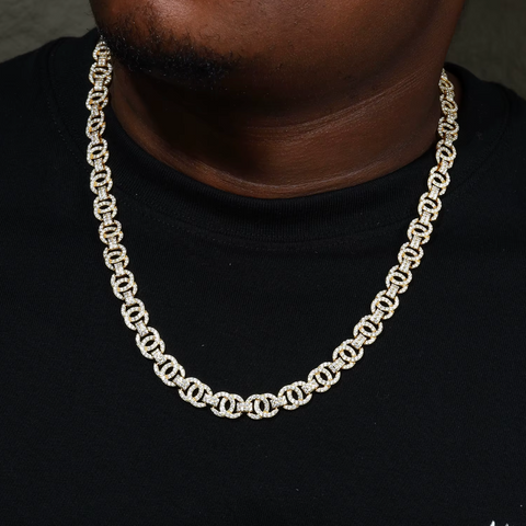 "Double C" Moissanite Link