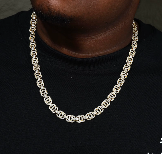 "Double C" Moissanite Link