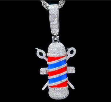 Barber Moissanite Pendant