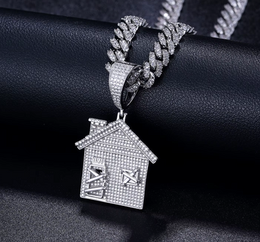 "Trap House" Moissanite Pendant