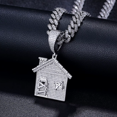 "Trap House" Moissanite Pendant