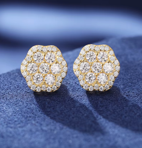 Double Layered Moissanite Earring
