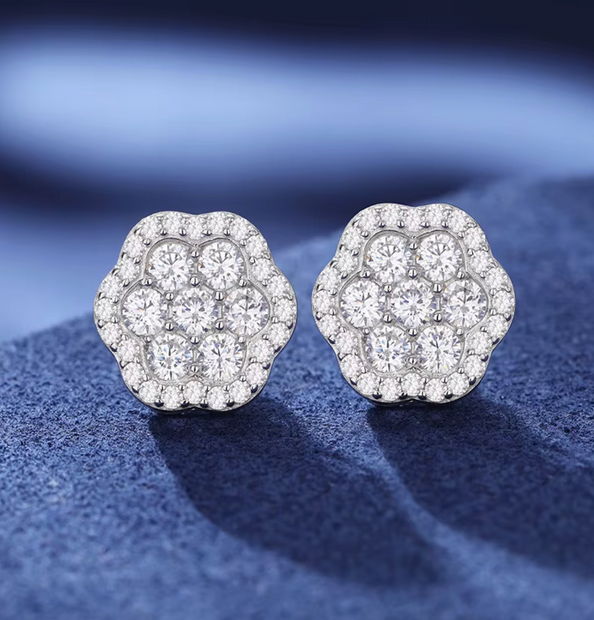 Double Layered Moissanite Earring
