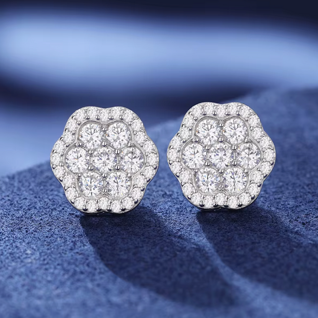 Double Layered Moissanite Earring