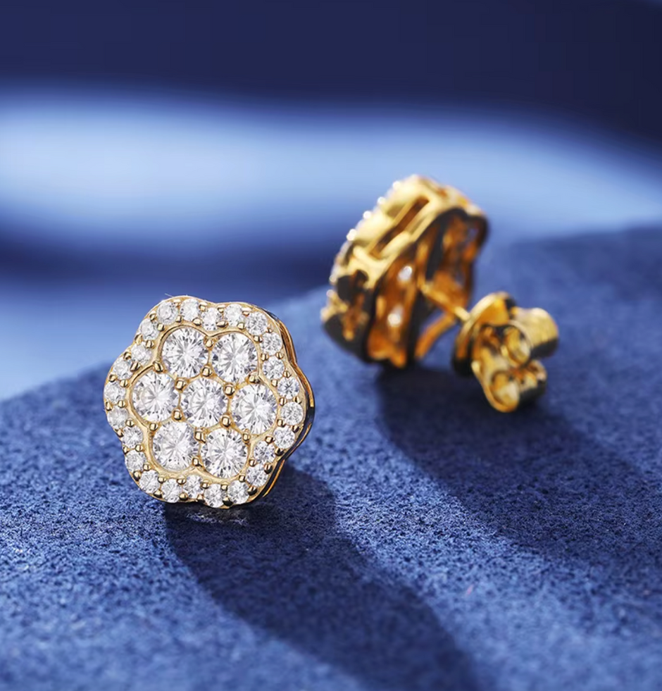 Double Layered Moissanite Earring